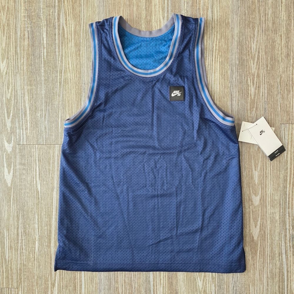 Nike SB Reversible Basketball Jersey Men's S Blue Grey Swingman New FN2597-410
